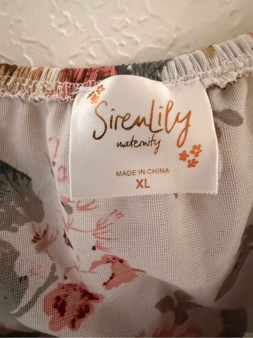 Floral Off-Shoulder Women’s Top - Cream with Pink & Green Floral - Picture 3 of 3
